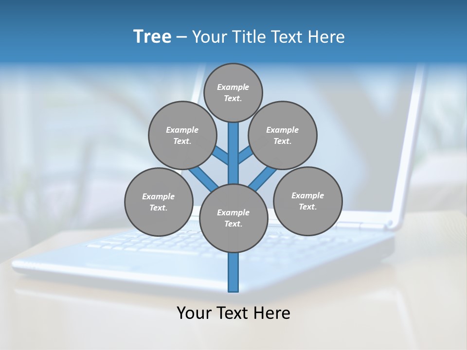 Computer Plant Reflection PowerPoint Template