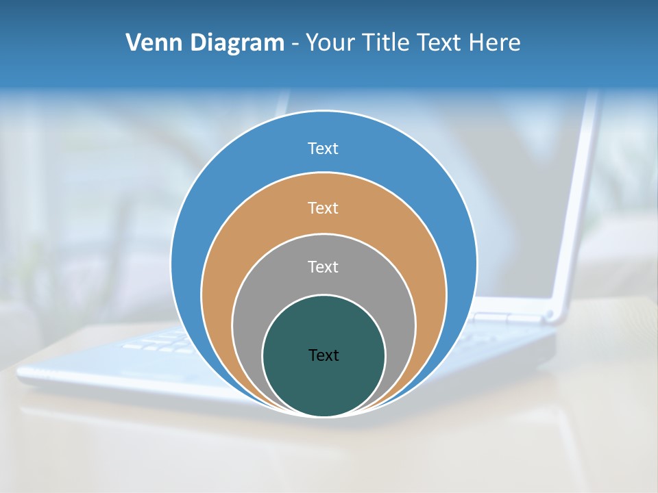 Computer Plant Reflection PowerPoint Template