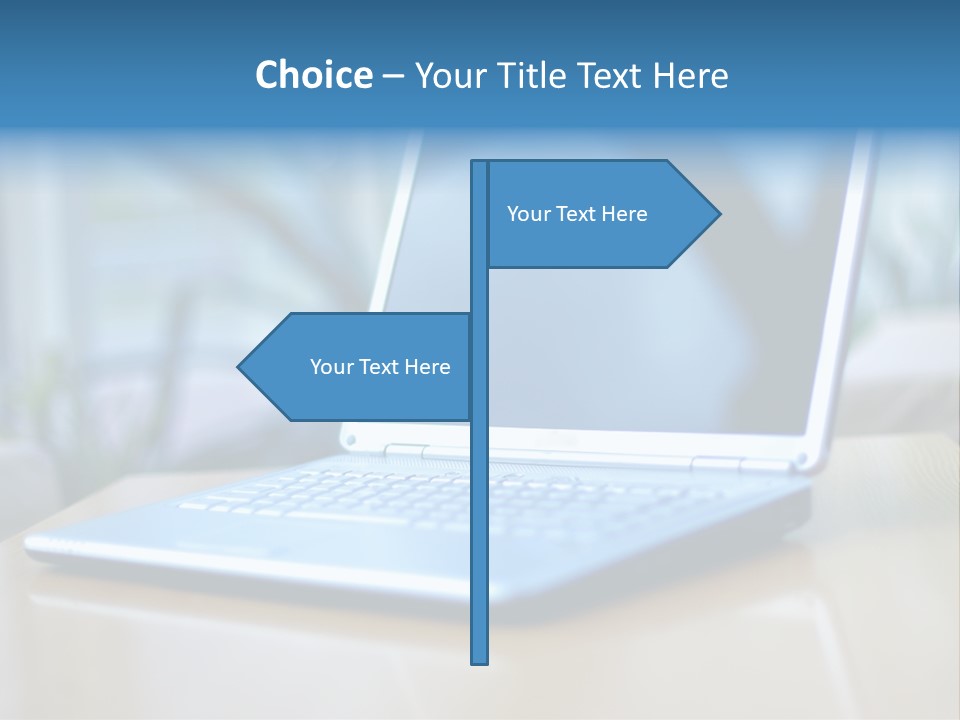 Computer Plant Reflection PowerPoint Template