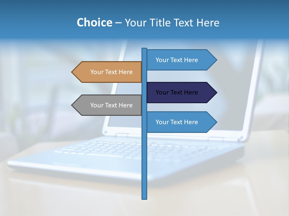Computer Plant Reflection PowerPoint Template