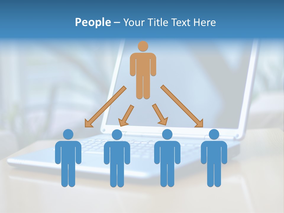 Computer Plant Reflection PowerPoint Template