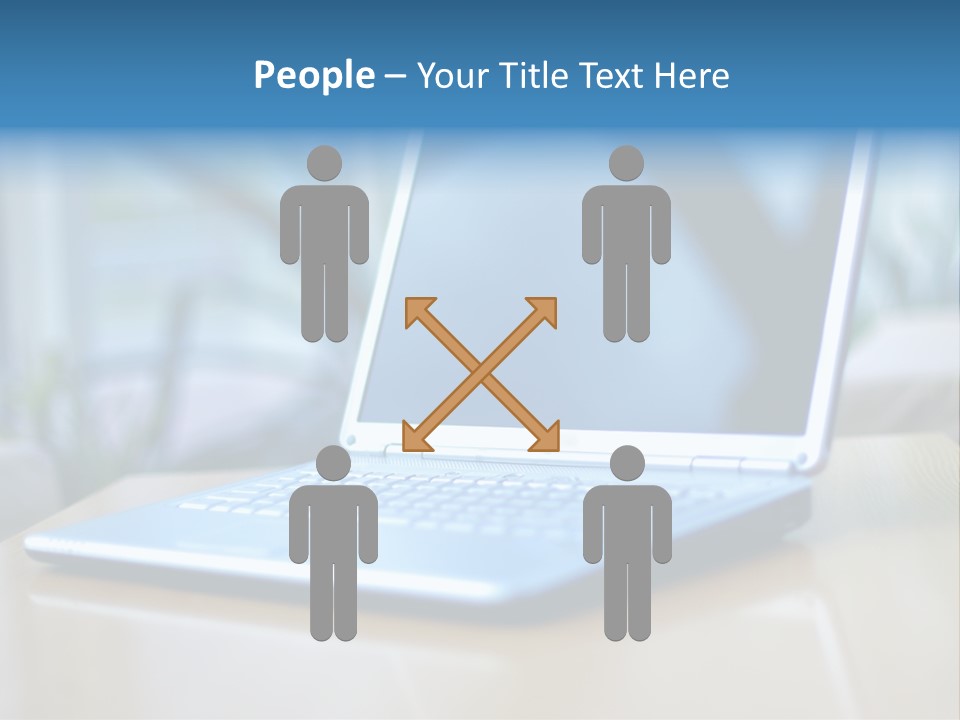 Computer Plant Reflection PowerPoint Template