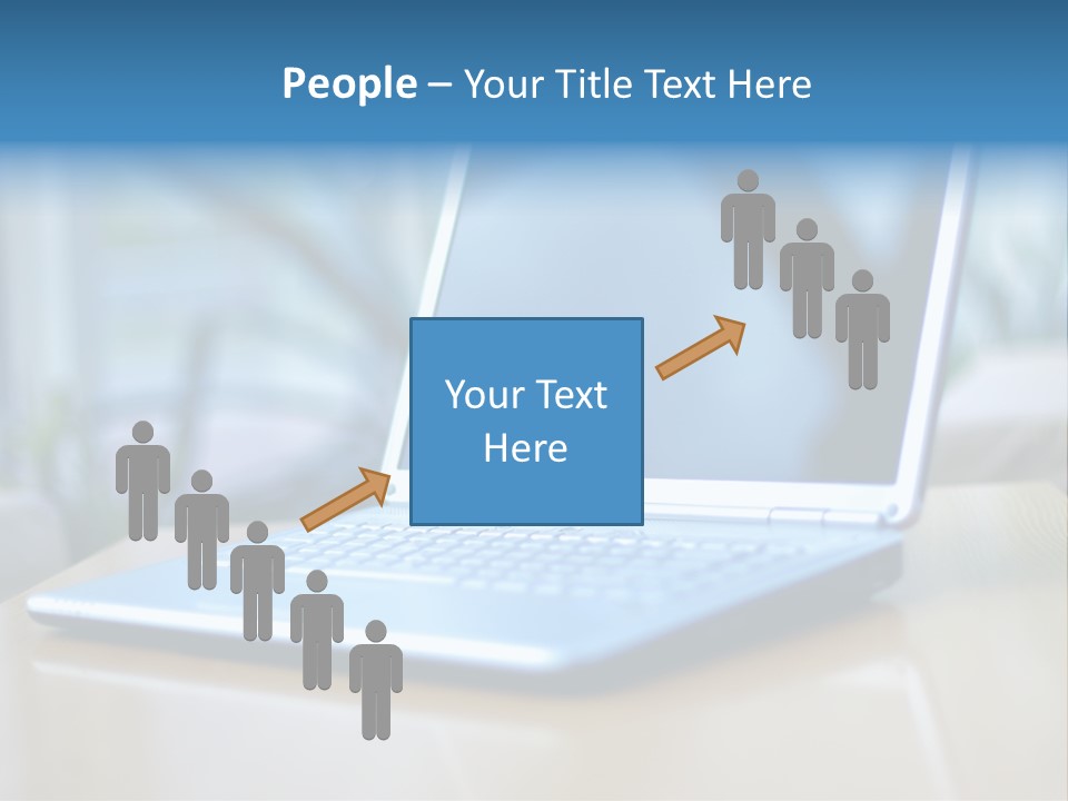 Computer Plant Reflection PowerPoint Template