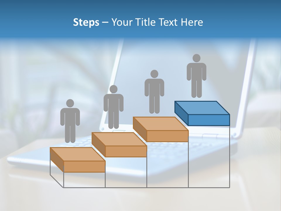 Computer Plant Reflection PowerPoint Template
