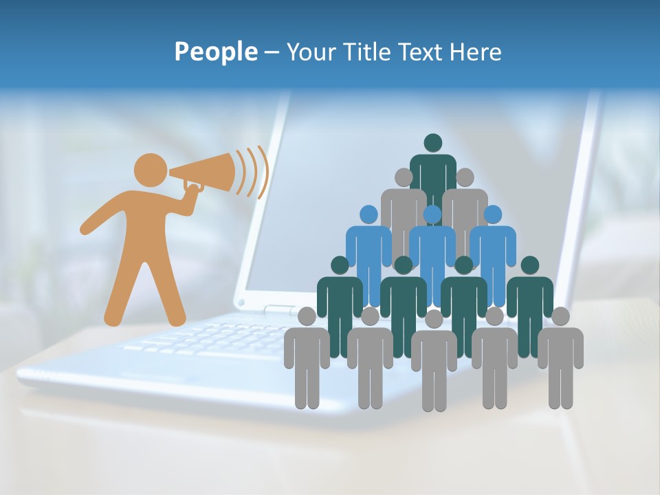 Computer Plant Reflection PowerPoint Template