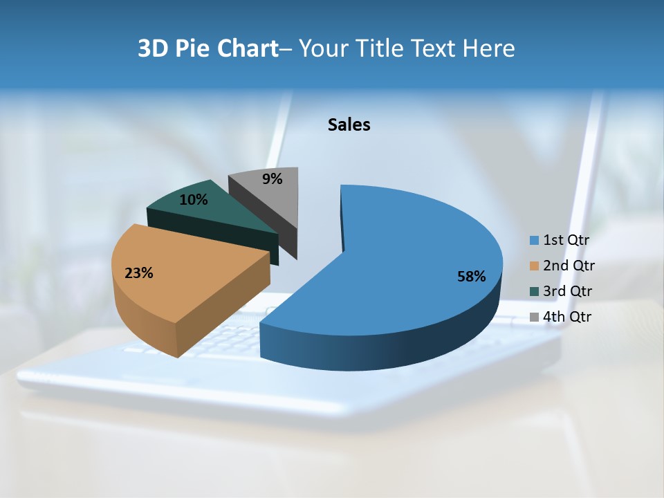 Computer Plant Reflection PowerPoint Template
