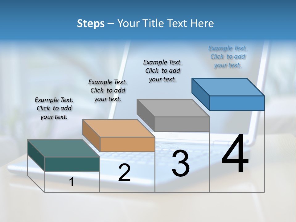 Computer Plant Reflection PowerPoint Template