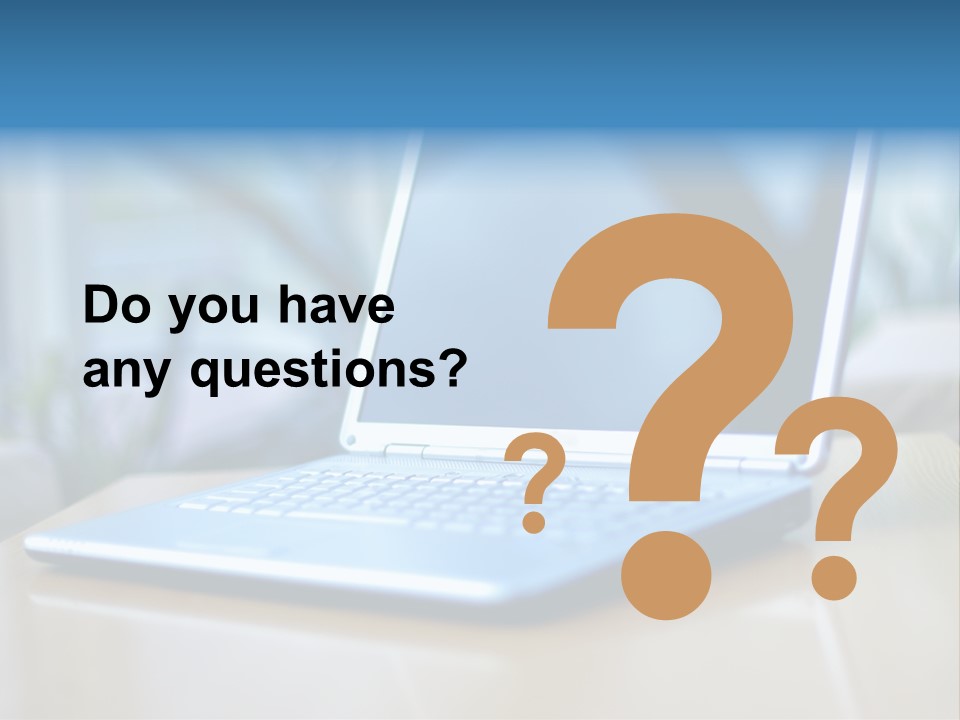 Computer Plant Reflection PowerPoint Template