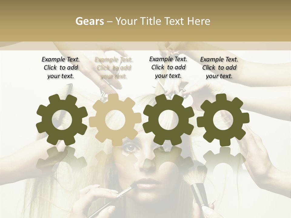 Head Color Feminine PowerPoint Template