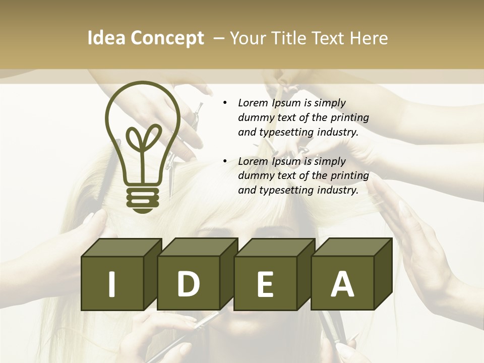 Head Color Feminine PowerPoint Template