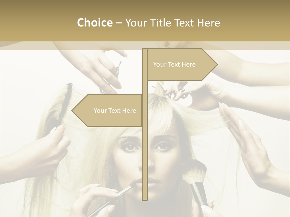 Head Color Feminine PowerPoint Template