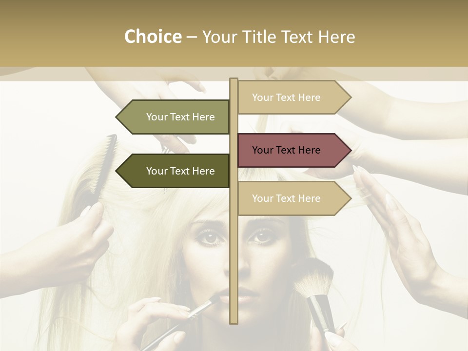 Head Color Feminine PowerPoint Template