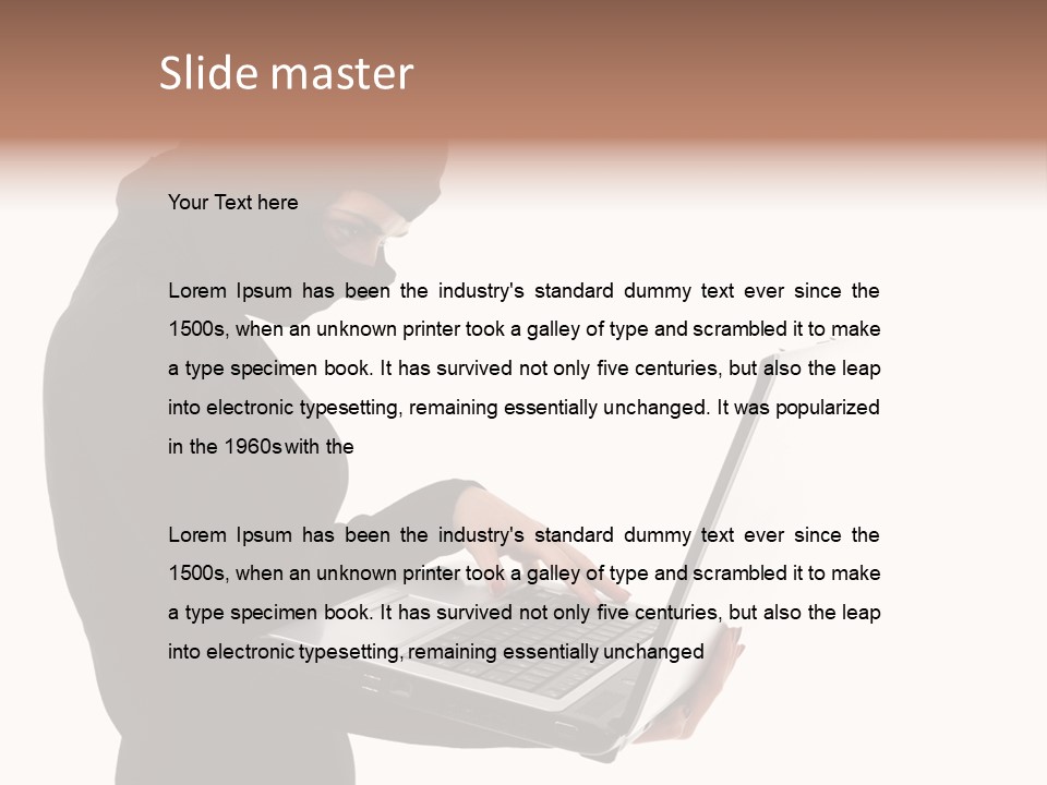 Burglar Female Disguise PowerPoint Template