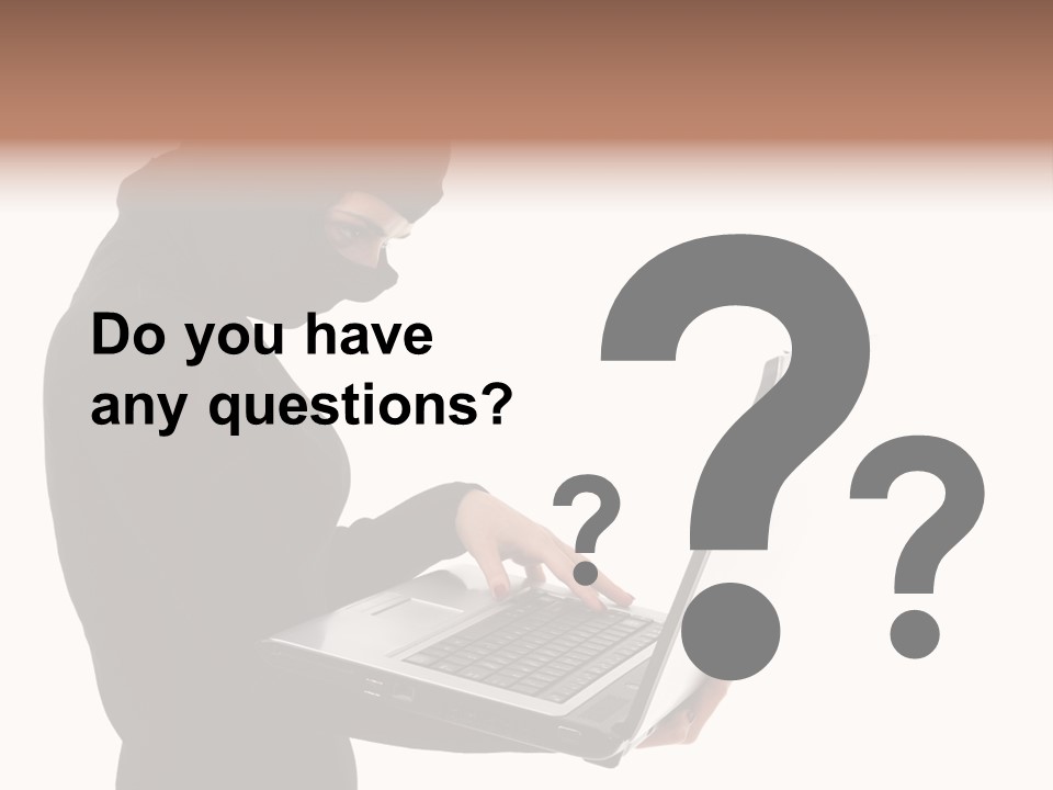 Burglar Female Disguise PowerPoint Template