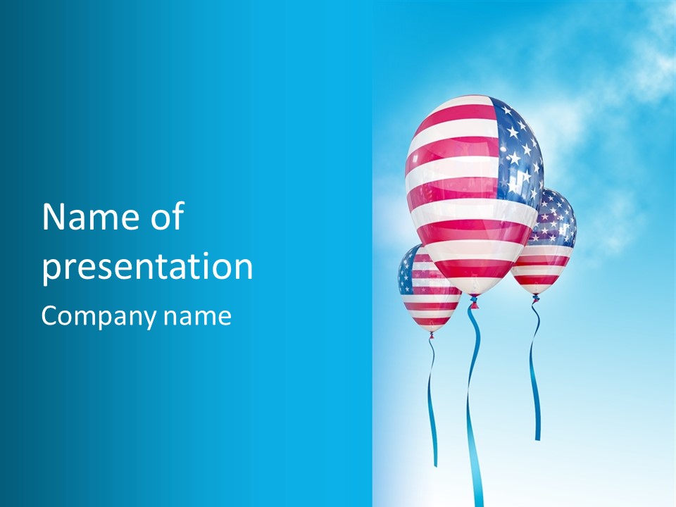 Flag Americas Party PowerPoint Template