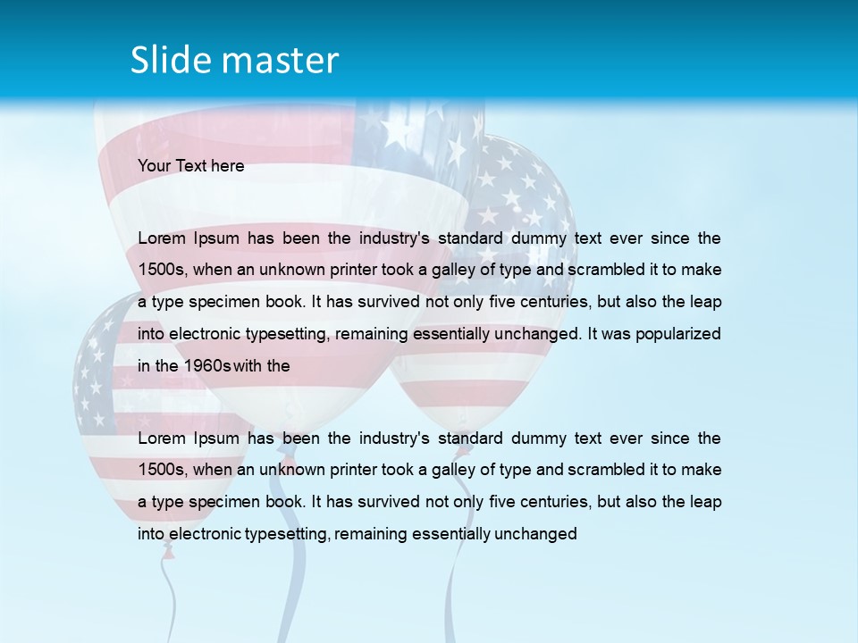 Flag Americas Party PowerPoint Template
