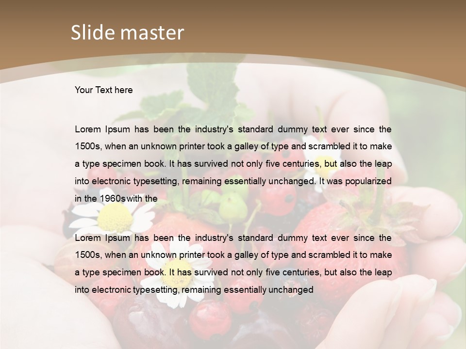 Succulent Juicy Picking PowerPoint Template
