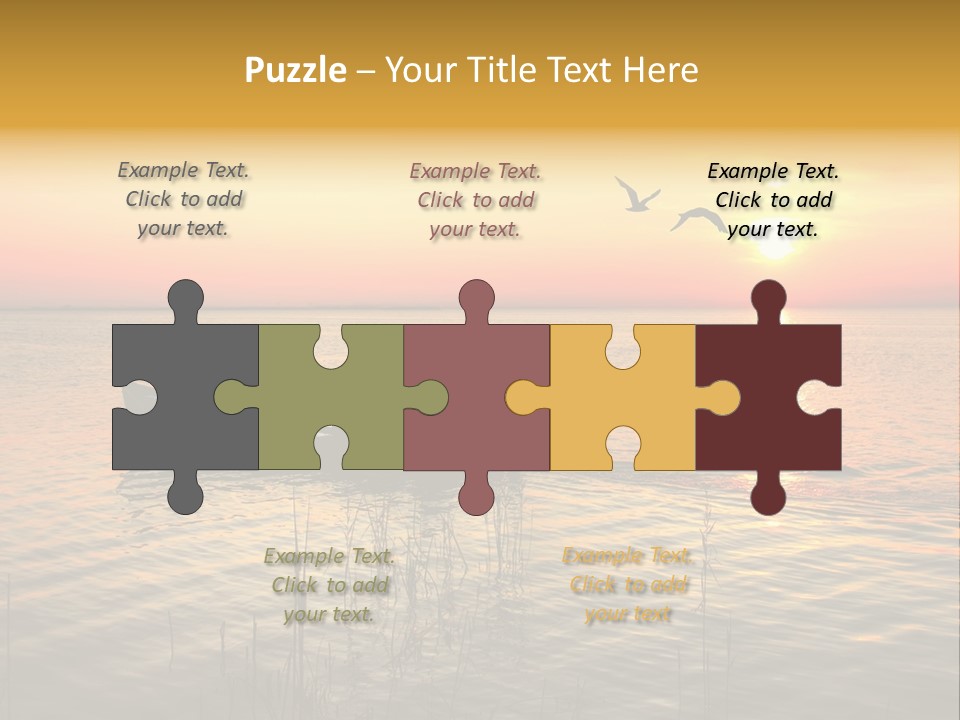 A Man In A Boat On The Water At Sunset PowerPoint Template