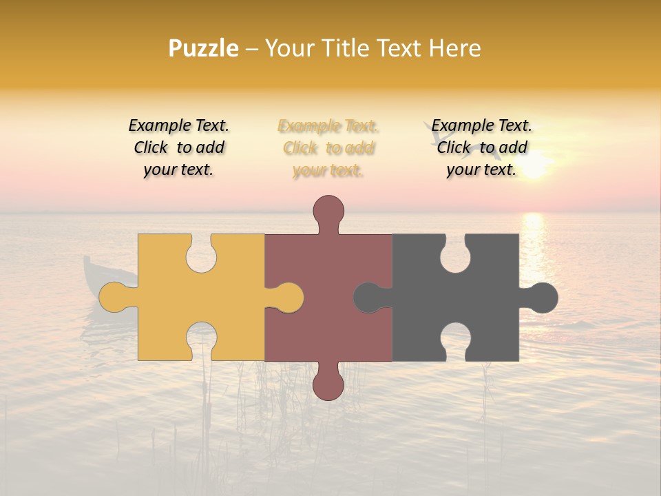 A Man In A Boat On The Water At Sunset PowerPoint Template