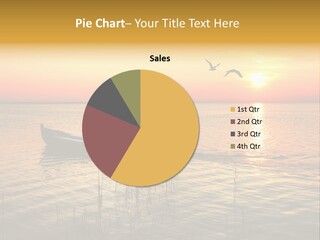 A Man In A Boat On The Water At Sunset PowerPoint Template