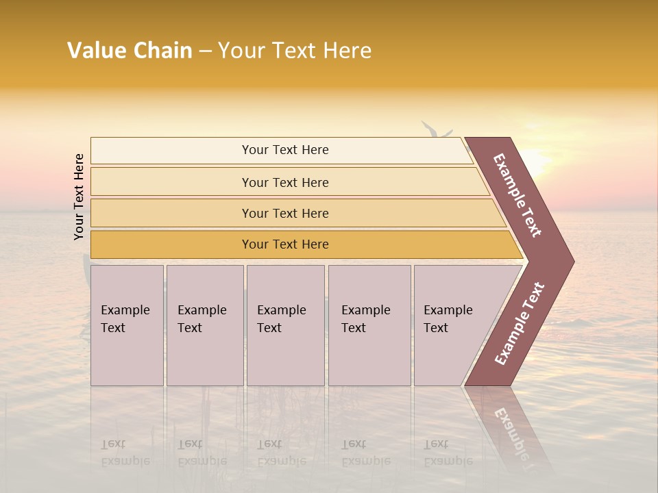 A Man In A Boat On The Water At Sunset PowerPoint Template