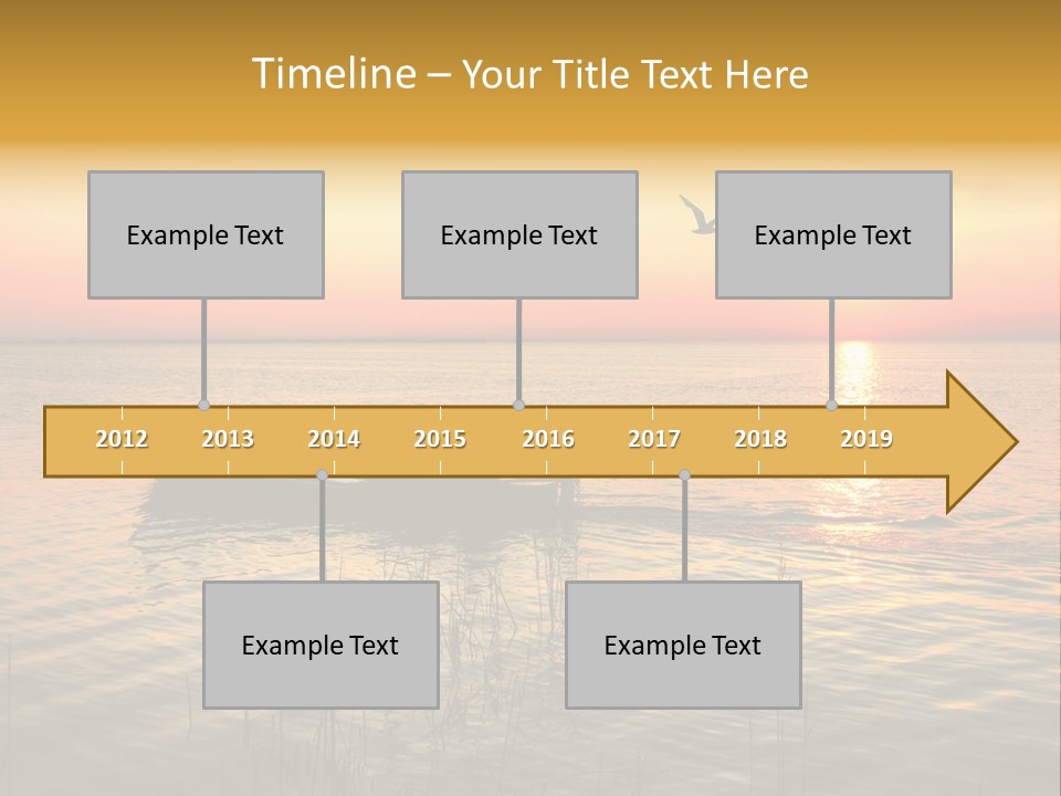 A Man In A Boat On The Water At Sunset PowerPoint Template