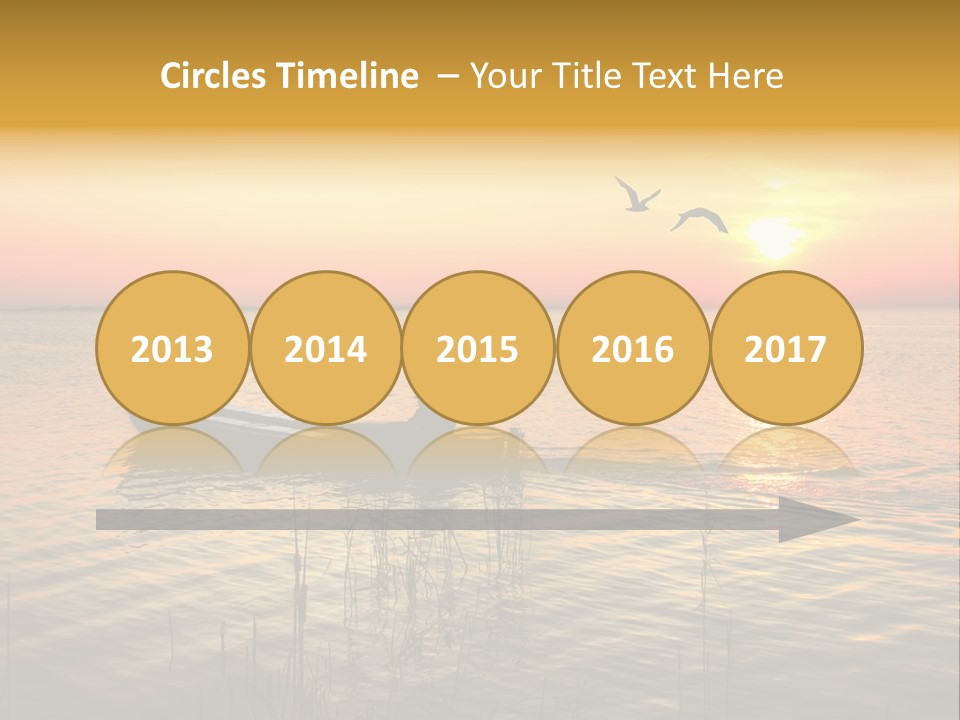 A Man In A Boat On The Water At Sunset PowerPoint Template