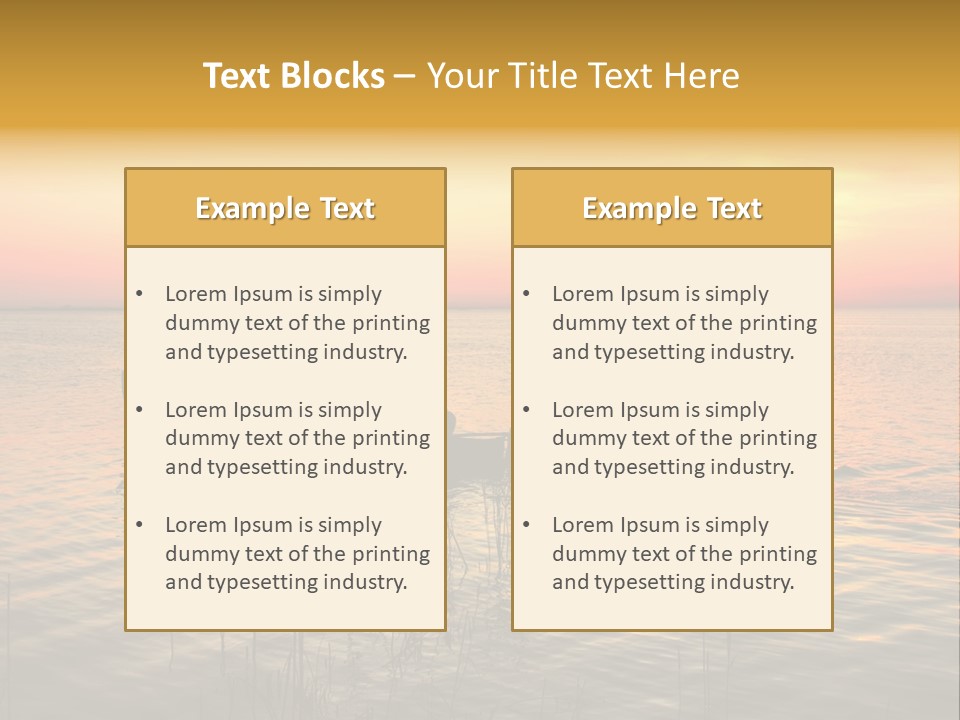 A Man In A Boat On The Water At Sunset PowerPoint Template