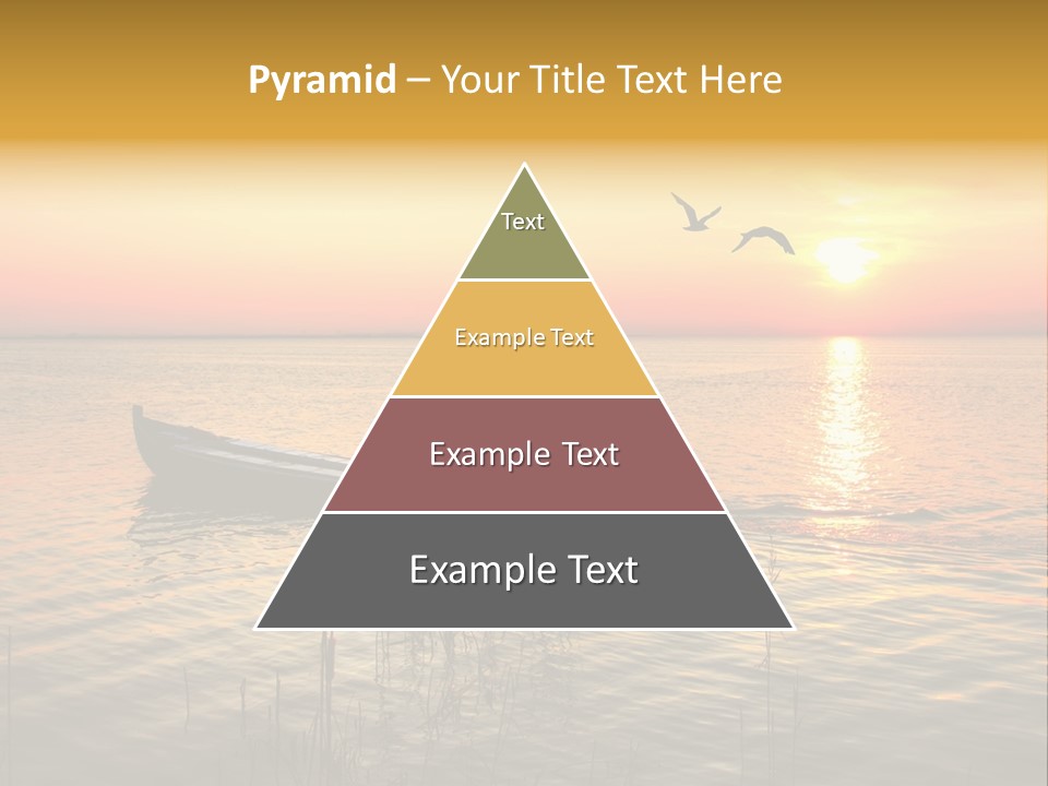 A Man In A Boat On The Water At Sunset PowerPoint Template