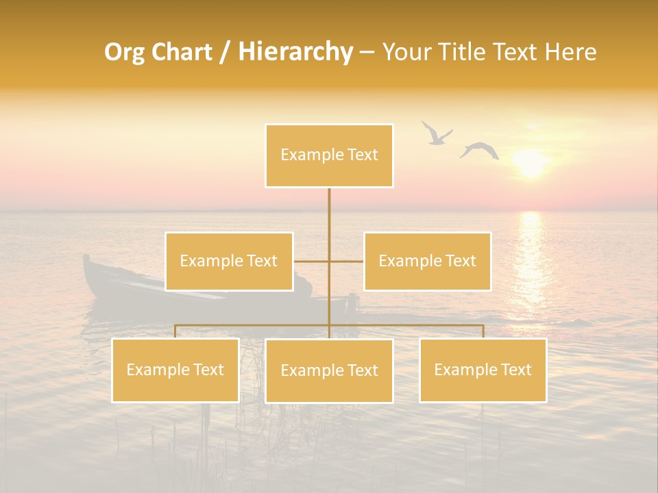 A Man In A Boat On The Water At Sunset PowerPoint Template