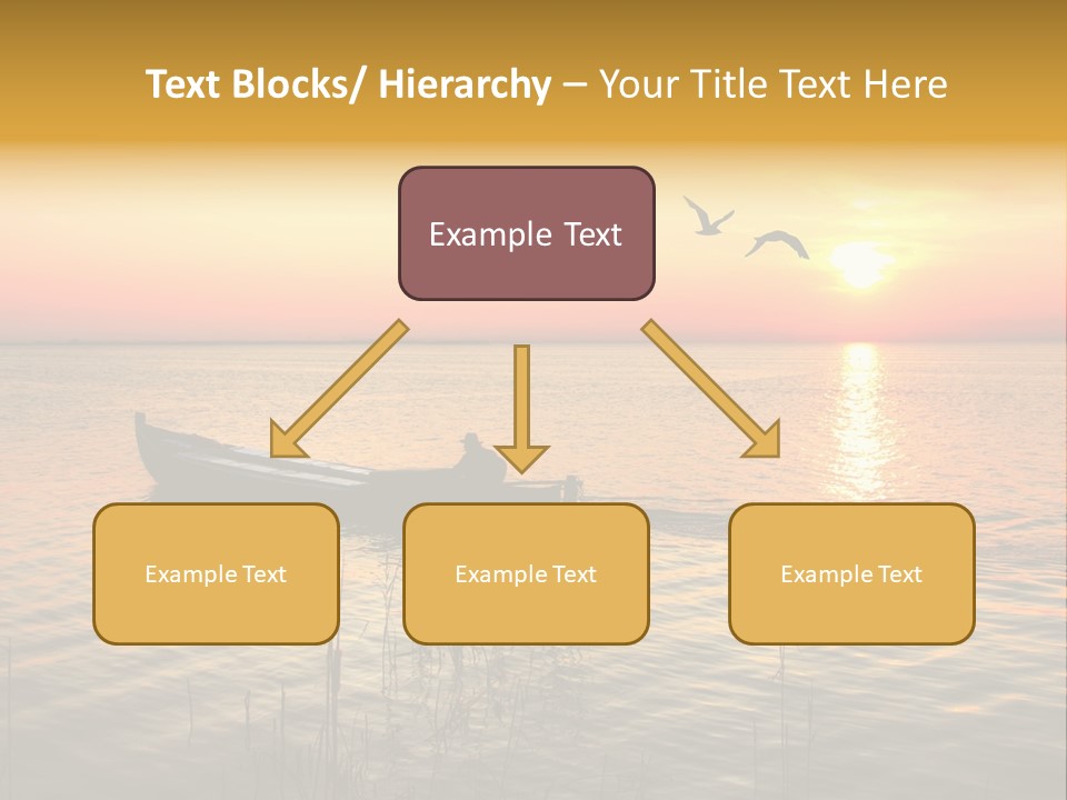 A Man In A Boat On The Water At Sunset PowerPoint Template