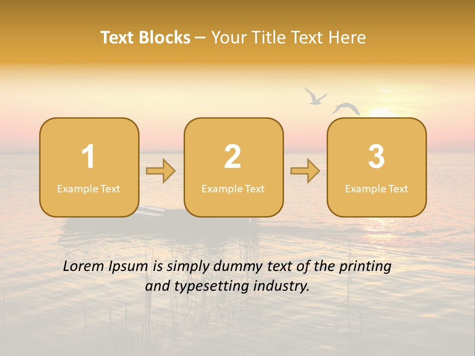 A Man In A Boat On The Water At Sunset PowerPoint Template