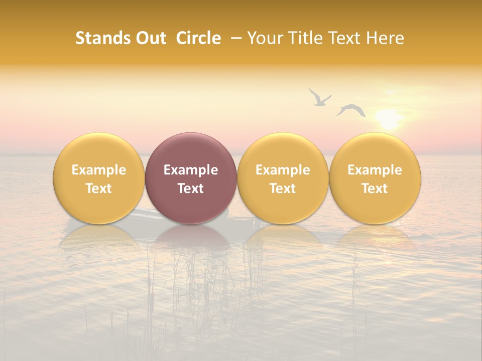 A Man In A Boat On The Water At Sunset PowerPoint Template