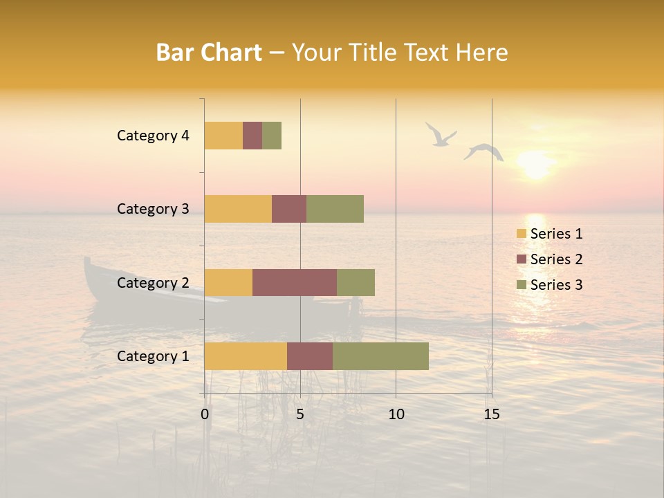 A Man In A Boat On The Water At Sunset PowerPoint Template