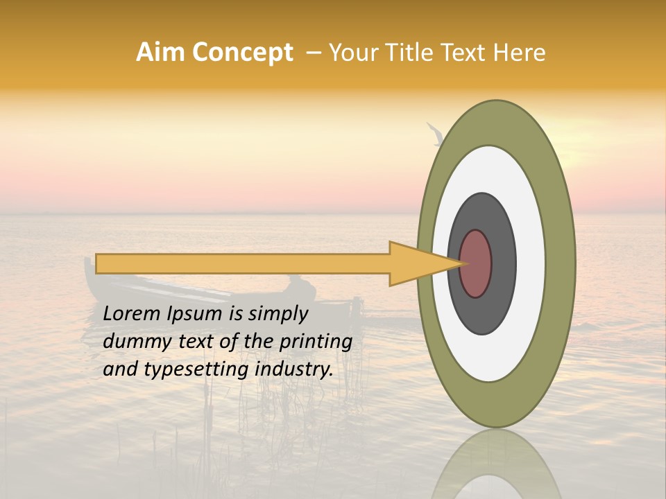 A Man In A Boat On The Water At Sunset PowerPoint Template