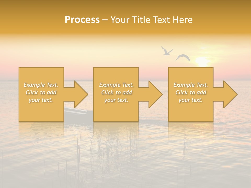 A Man In A Boat On The Water At Sunset PowerPoint Template