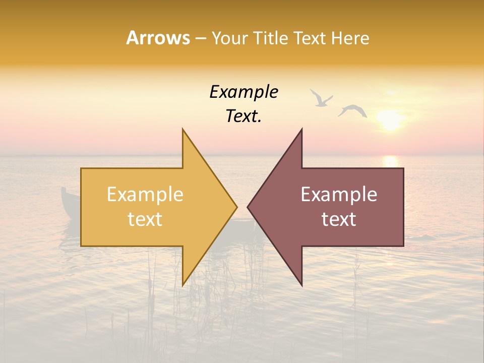 A Man In A Boat On The Water At Sunset PowerPoint Template