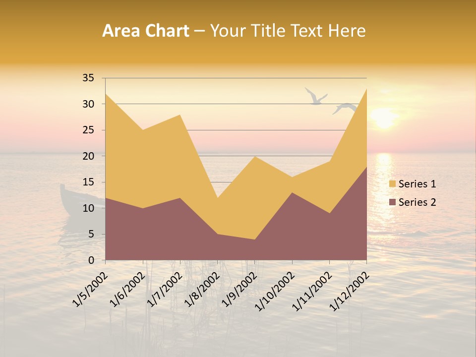 A Man In A Boat On The Water At Sunset PowerPoint Template