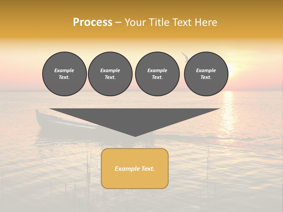 A Man In A Boat On The Water At Sunset PowerPoint Template