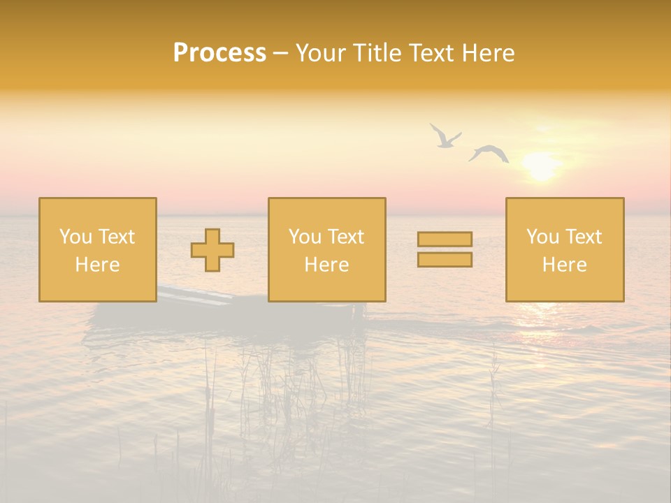 A Man In A Boat On The Water At Sunset PowerPoint Template