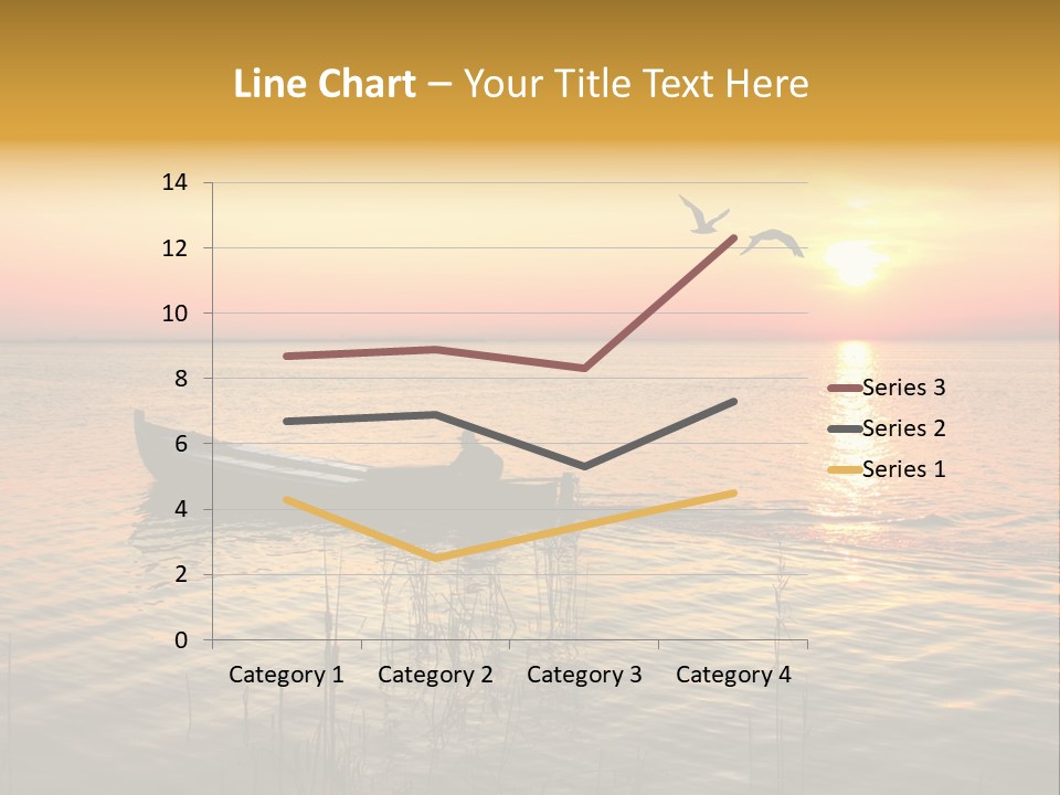 A Man In A Boat On The Water At Sunset PowerPoint Template