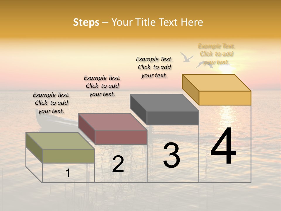 A Man In A Boat On The Water At Sunset PowerPoint Template