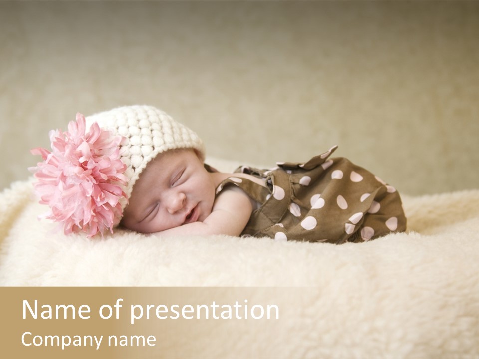 Studio Shot Caucasian Selective Focus PowerPoint Template