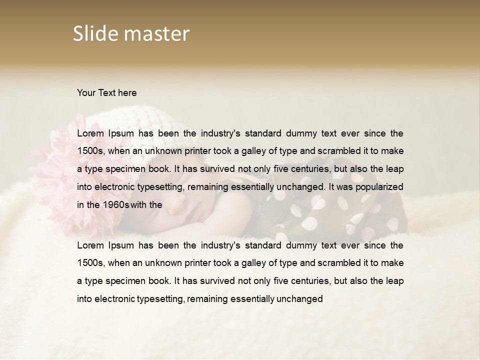 Studio Shot Caucasian Selective Focus PowerPoint Template