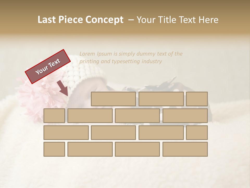 Studio Shot Caucasian Selective Focus PowerPoint Template