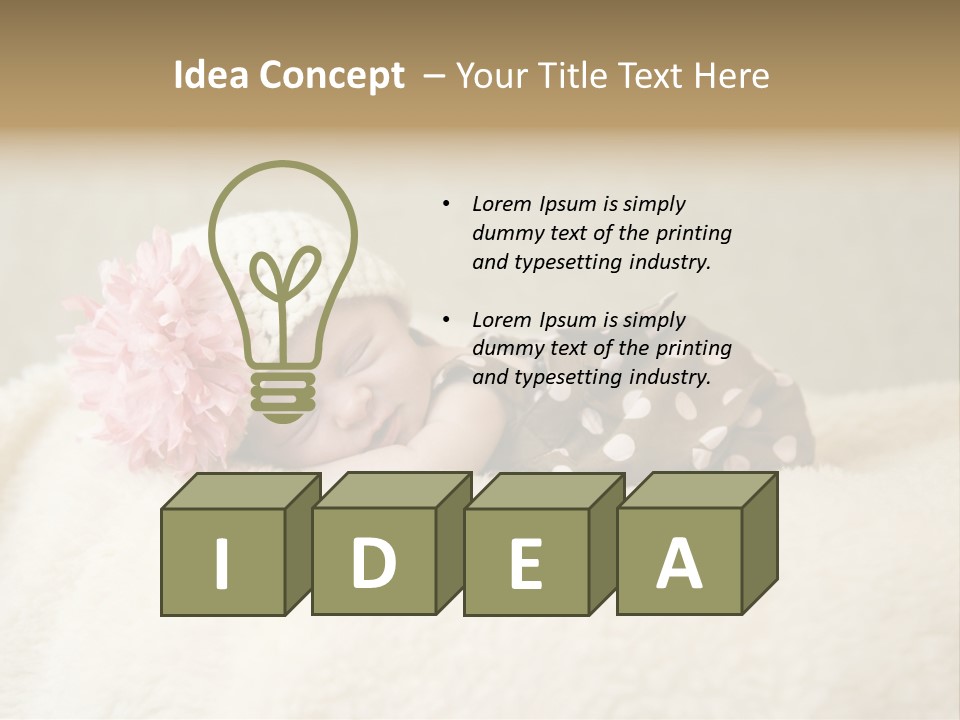 Studio Shot Caucasian Selective Focus PowerPoint Template