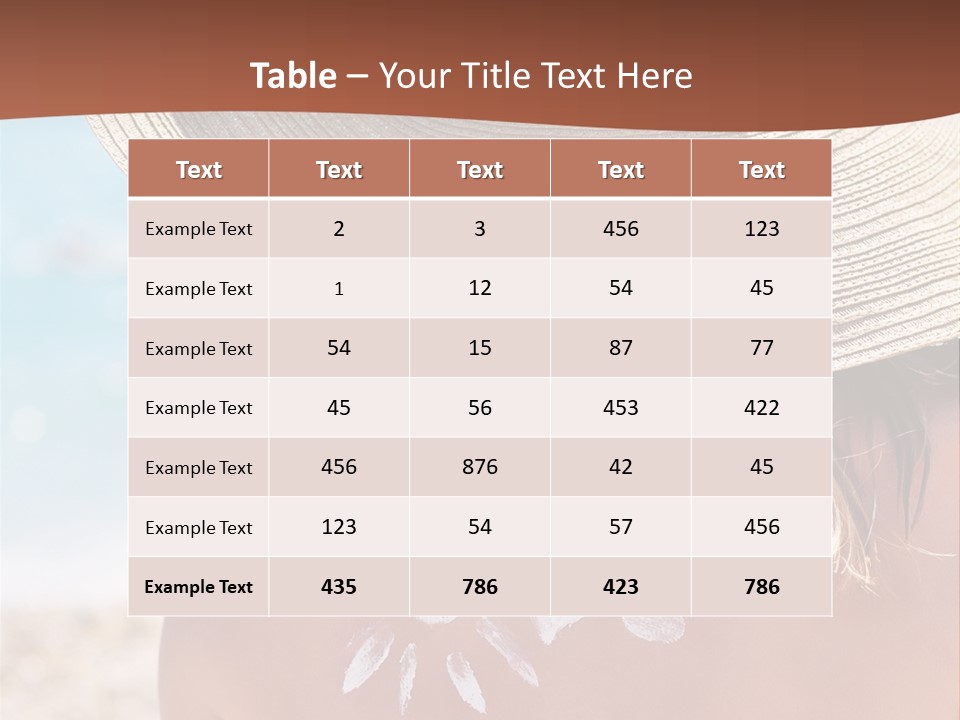 Bathing Close Symbolic PowerPoint Template