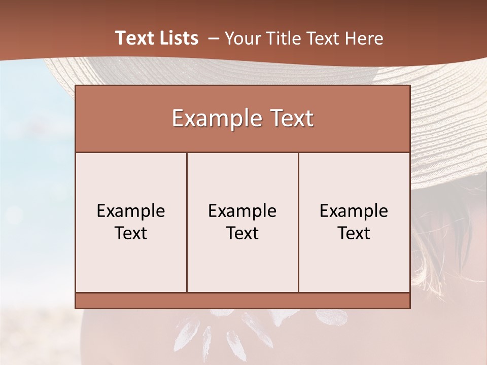 Bathing Close Symbolic PowerPoint Template