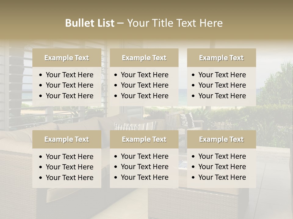 Vacation Domestic Balcony PowerPoint Template