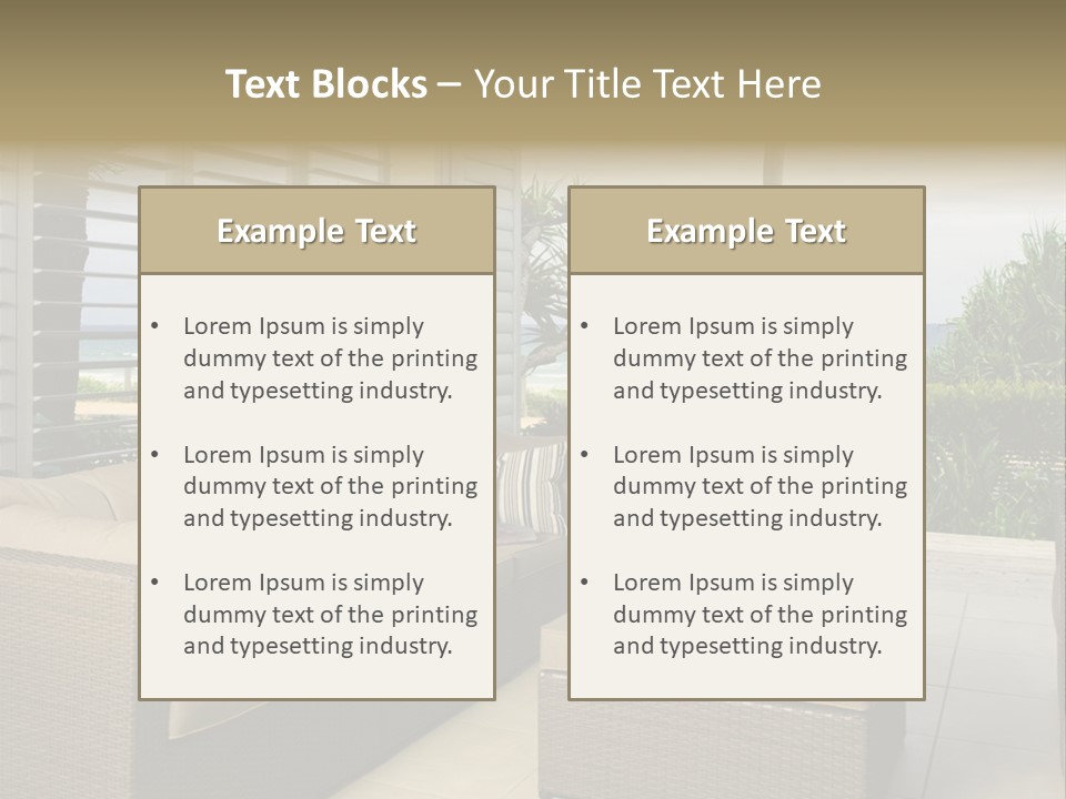 Vacation Domestic Balcony PowerPoint Template